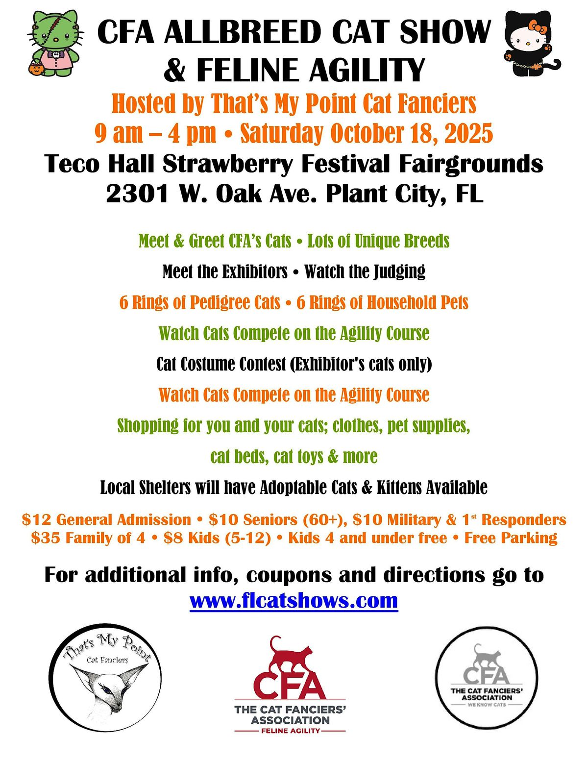 Cat Show - Saturday, October 18, 2025