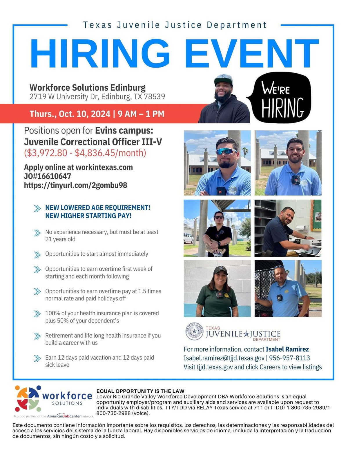 Texas Juvenile Justice Department Hiring Event