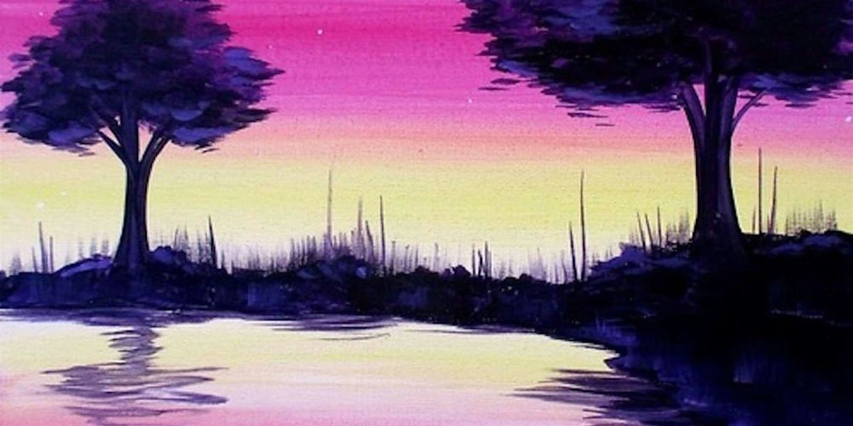 Scenic Pond at Sunset - Paint and Sip by Classpop!\u2122