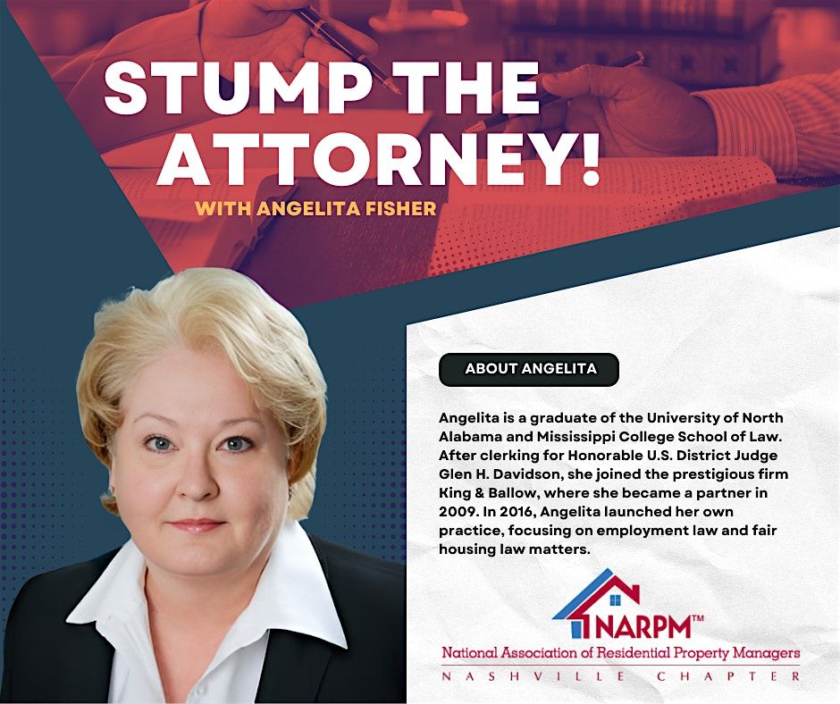 Stump the attorney! with Angelita Fisher