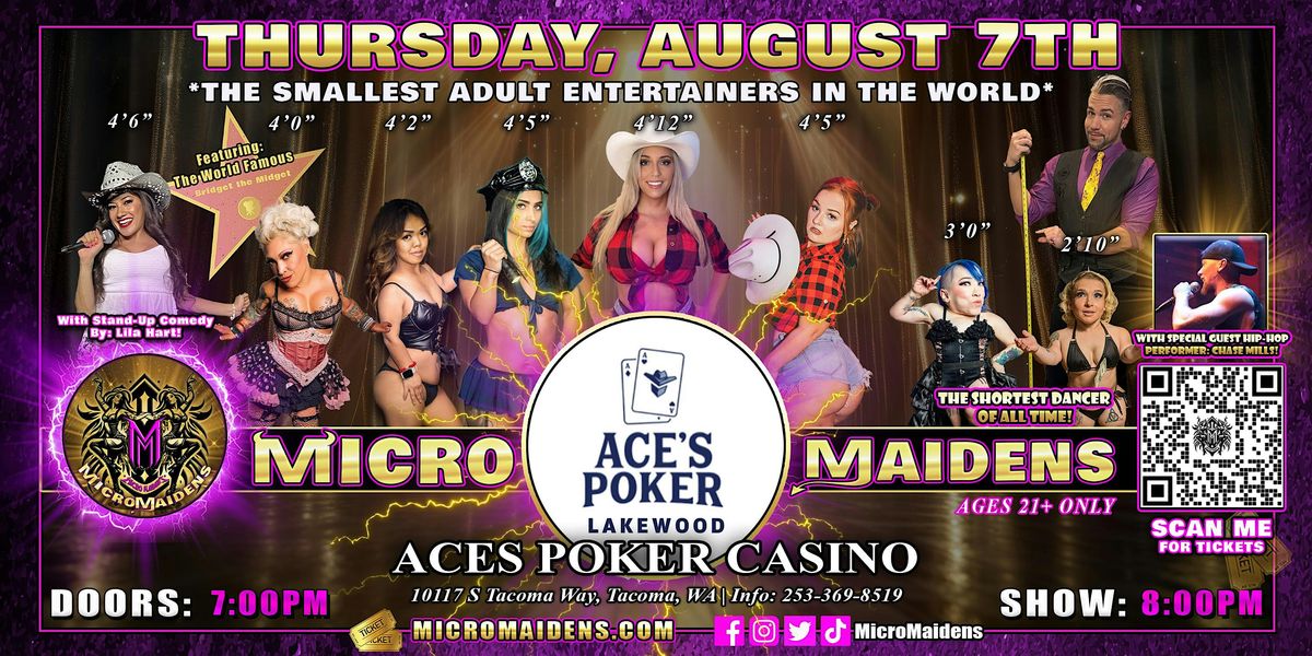 Lakewood, WA - Micro Maidens Dwarf Dancers @ Aces Poker Casino