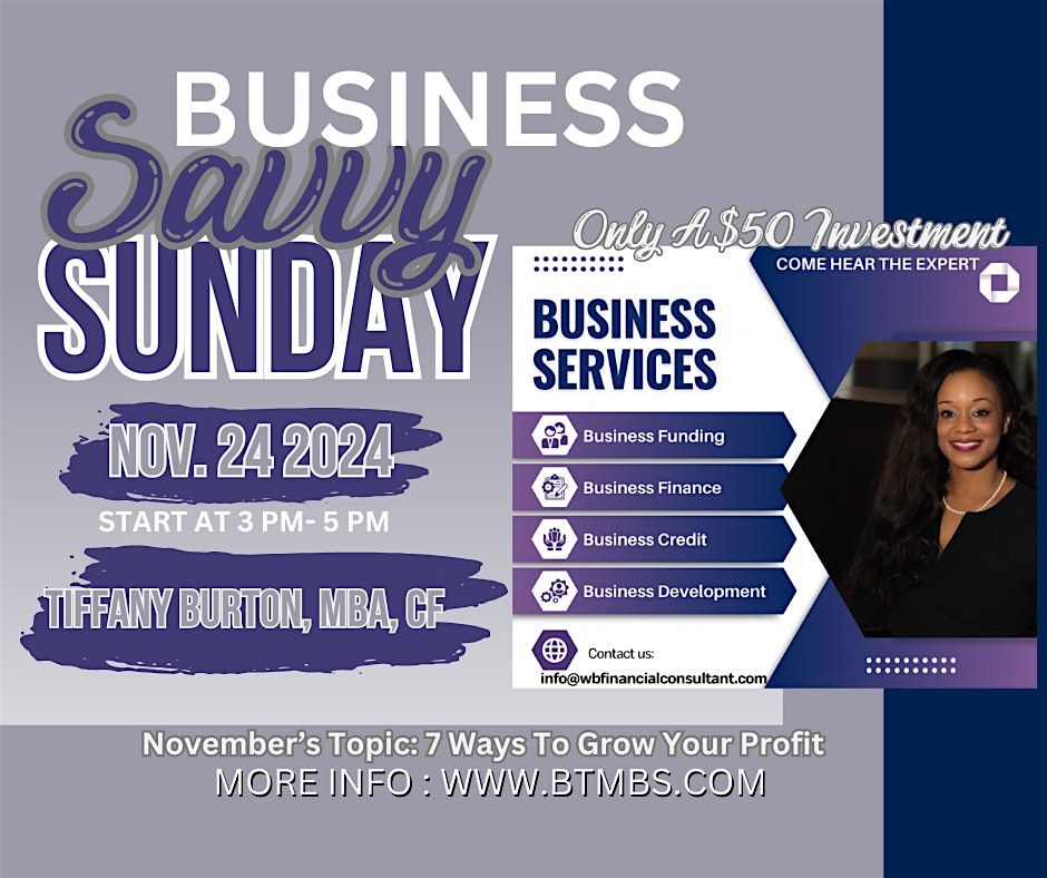 Business Savvy Sundays