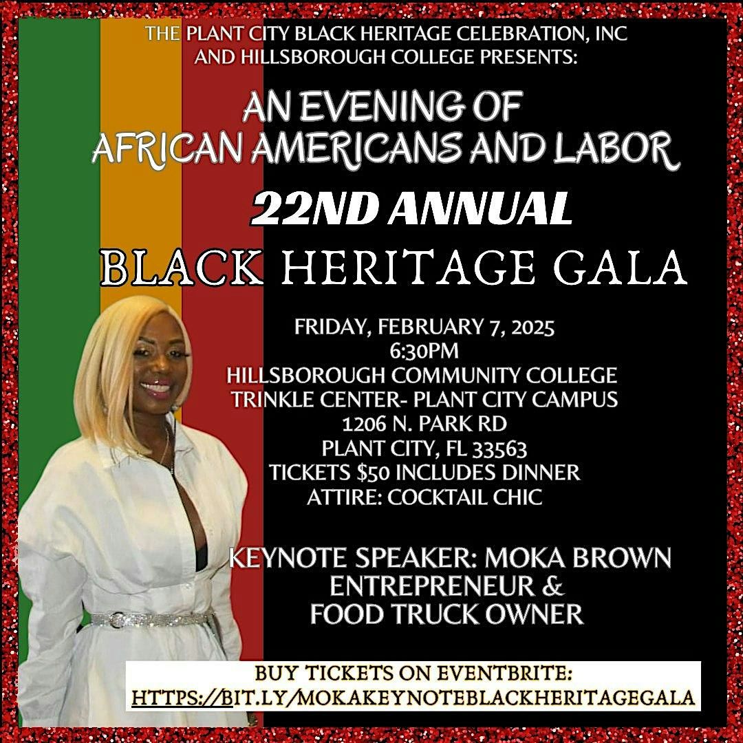 22nd Annual Black Heritage Gala: An Evening of African Americans and Labor