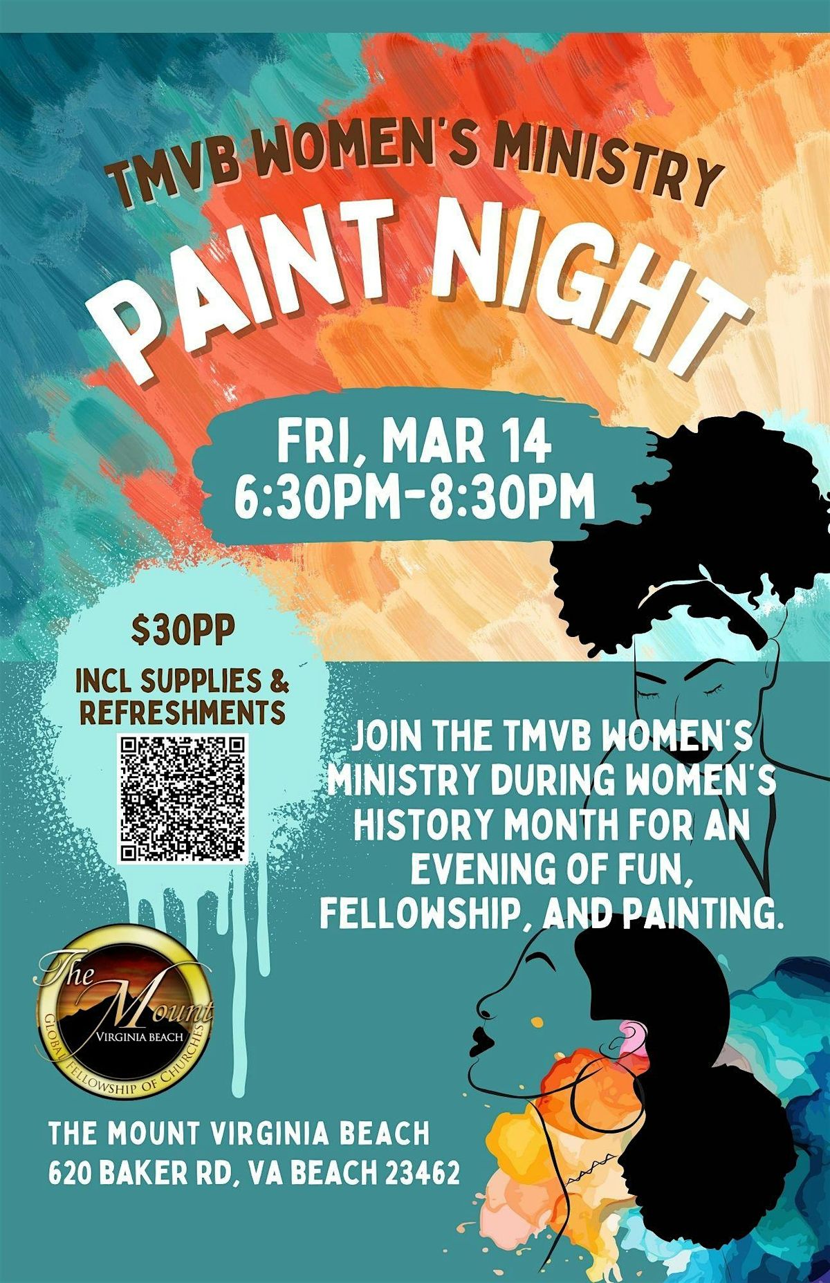 TMVB Women's Ministry Paint Night