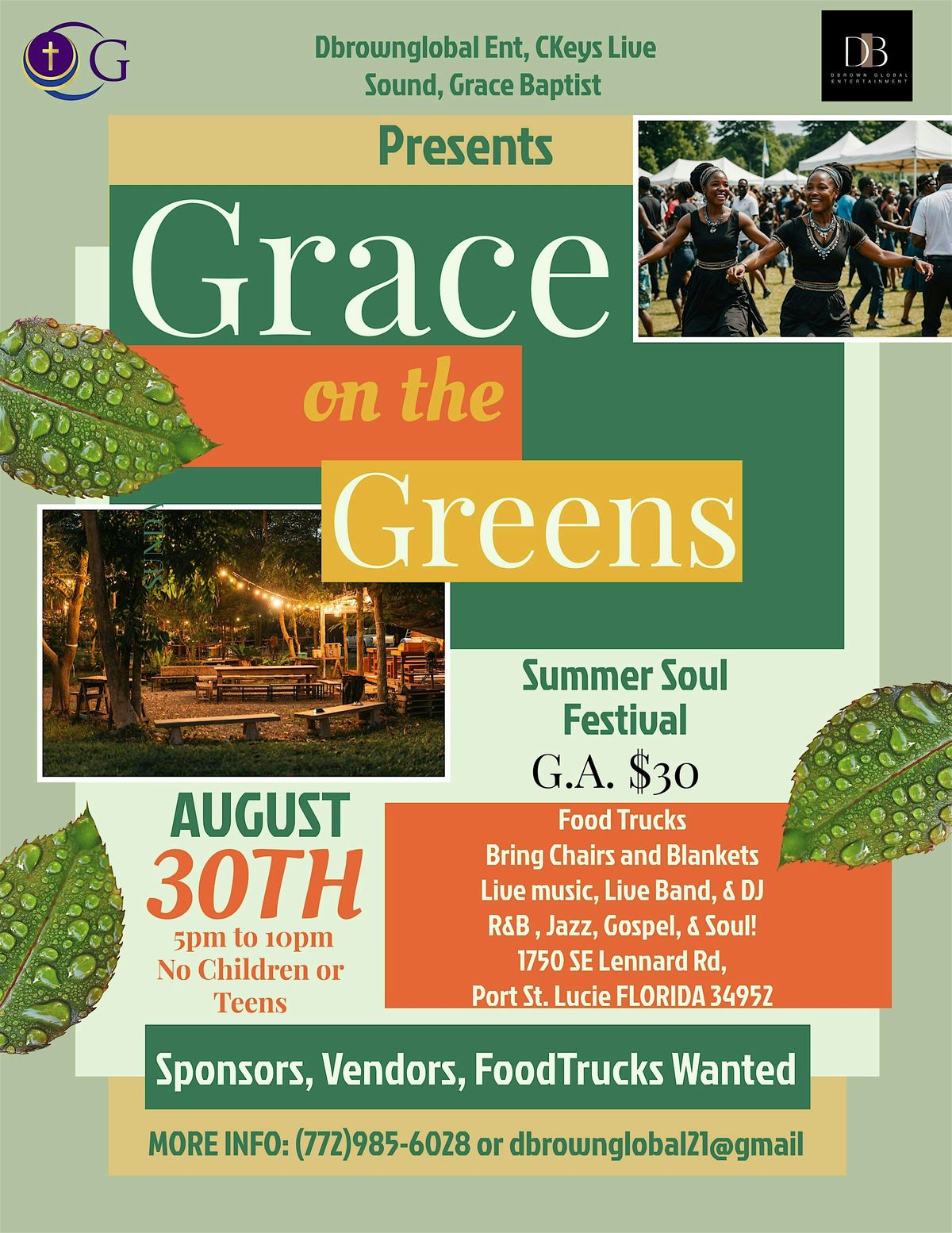 \u201cGrace on the Greens\u201d Summer Soul Festival