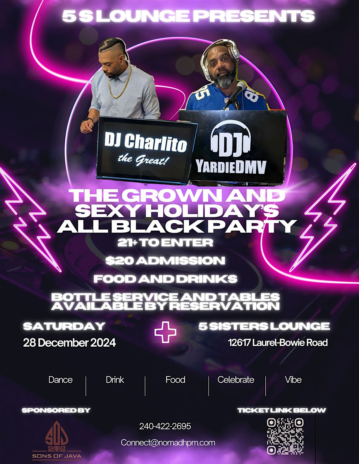 The Grown and Sexy Holiday\u2019s \u201cAll Black\u201d Party at 5 Sisters Lounge