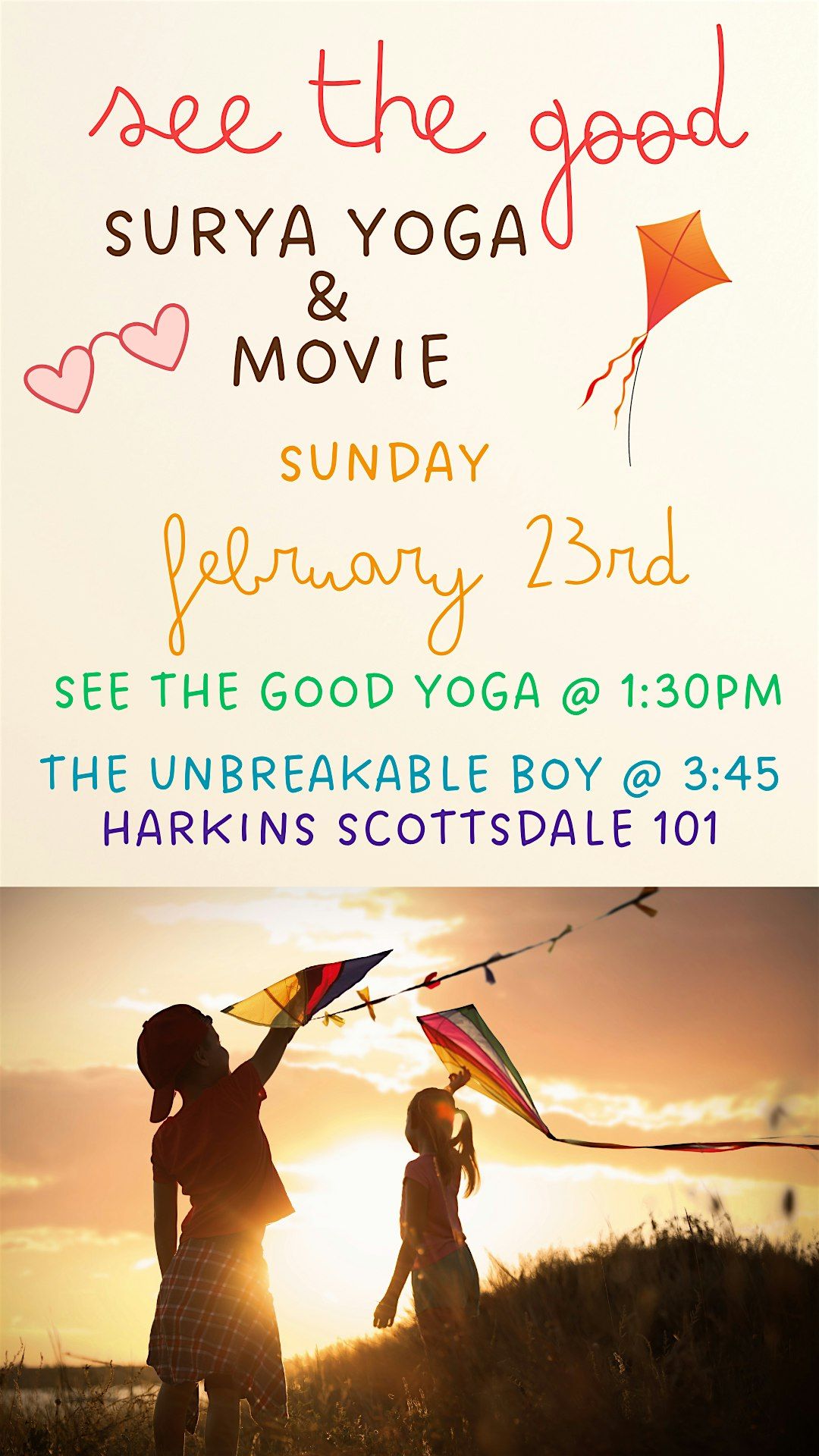 SEE THE GOOD:  YOGA AND PRIVATE MOVIE THEATER EXPERIENCE!