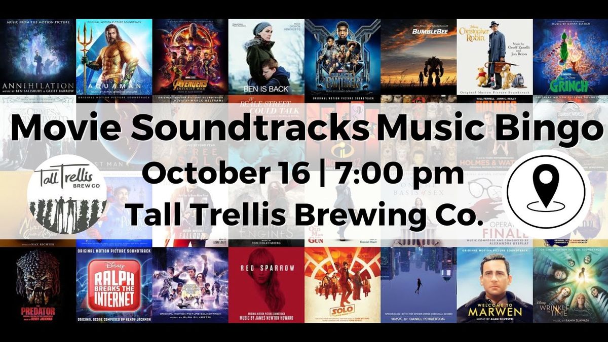 Music Bingo at Tall Trellis - Movie Soundtracks