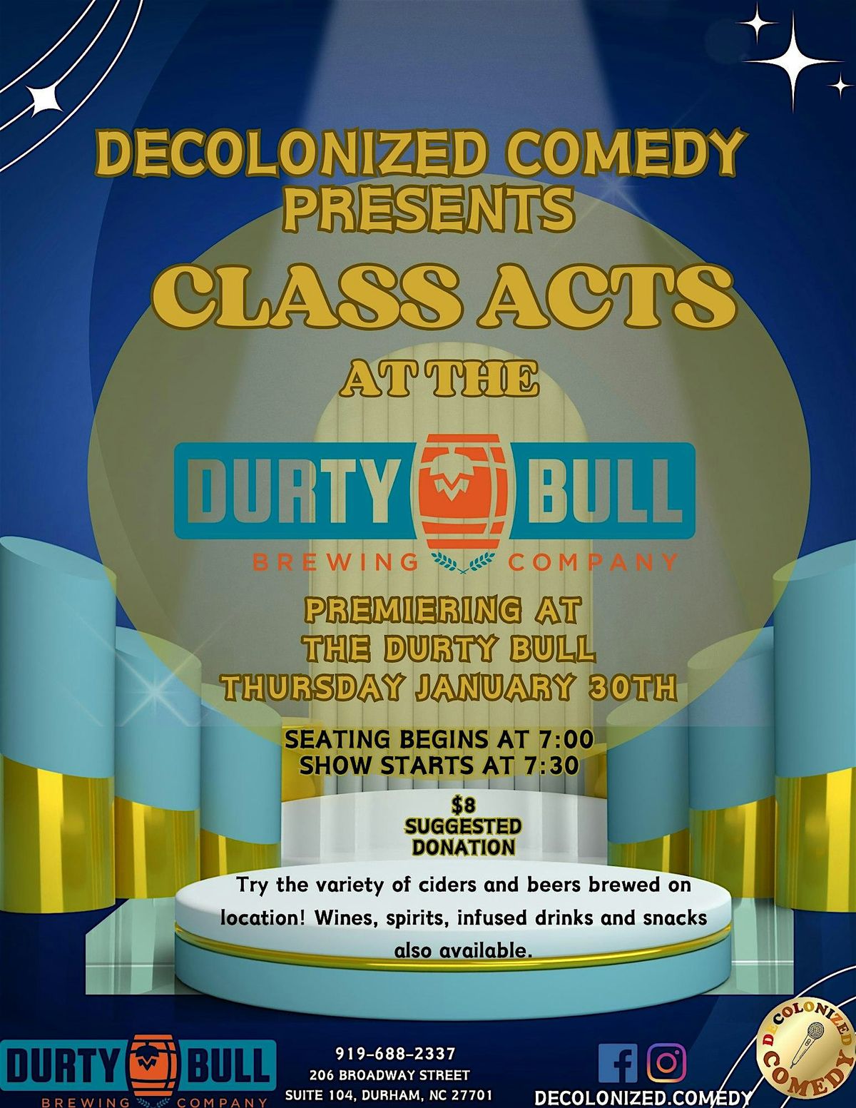 Class Acts! A Comedy Variety Show at the Durty Bull