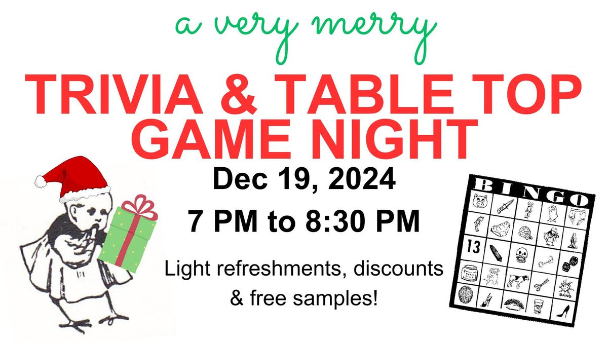 Trivia & Tabletop Game Night at Enchantasys \ud83c\udfb2