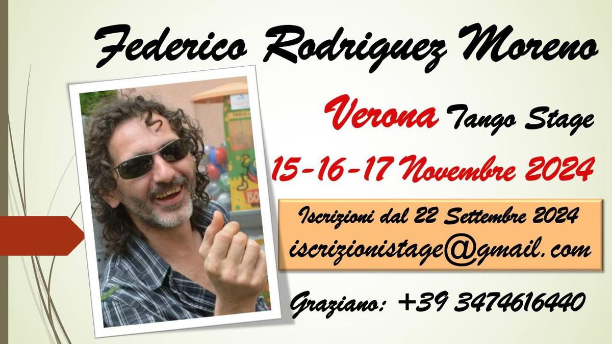 Federico Rodriguez Moreno - 15-16-17 Novembre 2024 - Tango Stage a Verona