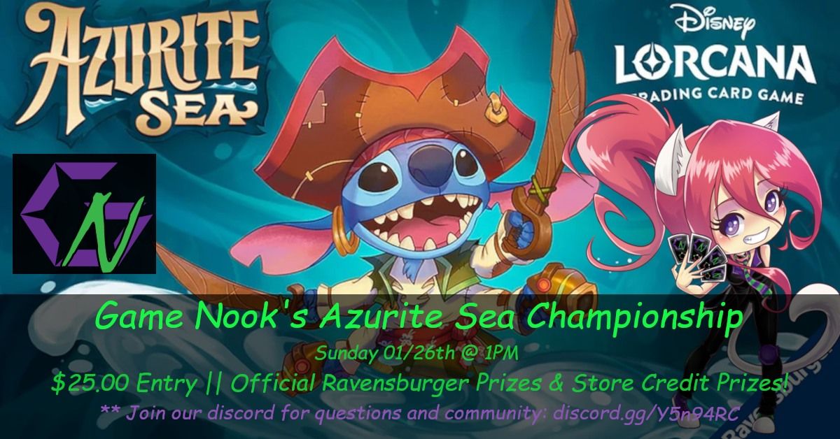 Game Nook's Lorcana Azurite Sea Champion Ship