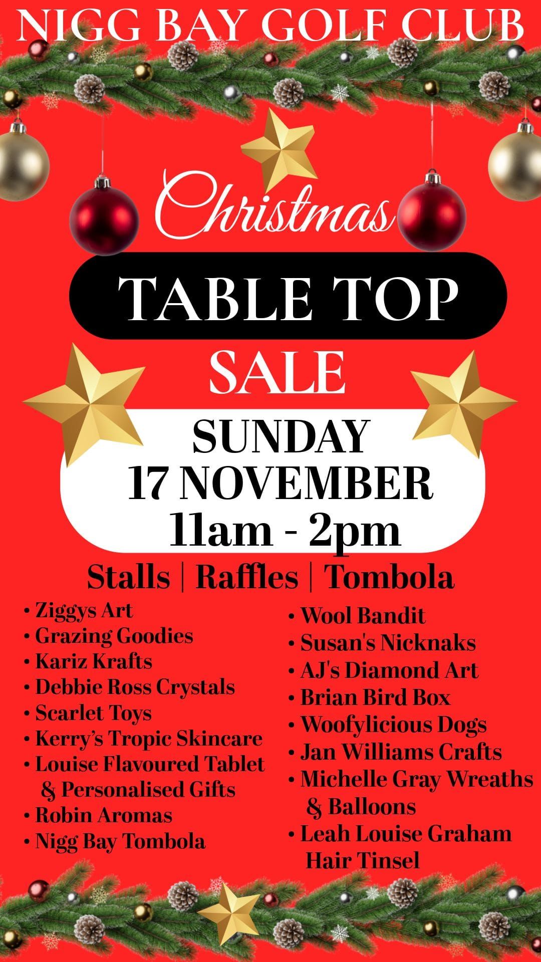 Christmas Table Top Sale