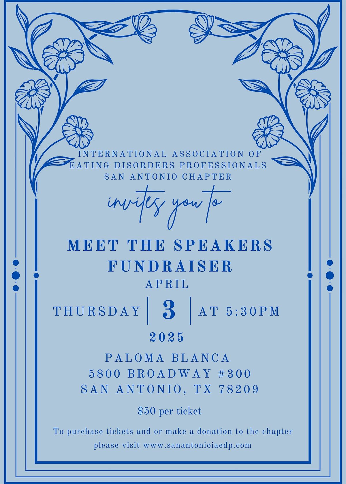 'Meet the Speakers' Annual iaedp San Antonio Chapter Fundraiser