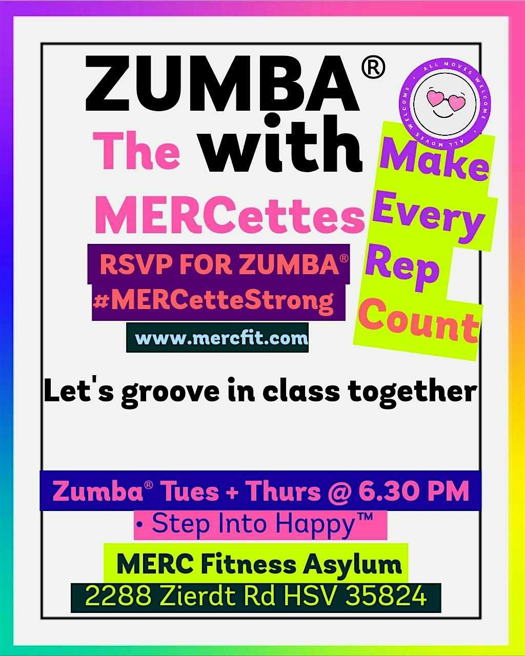 Tuesday ZUMBA @ MERC Fitness Asylum