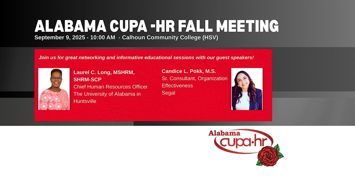 Alabama CUPA-HR Fall Meeting