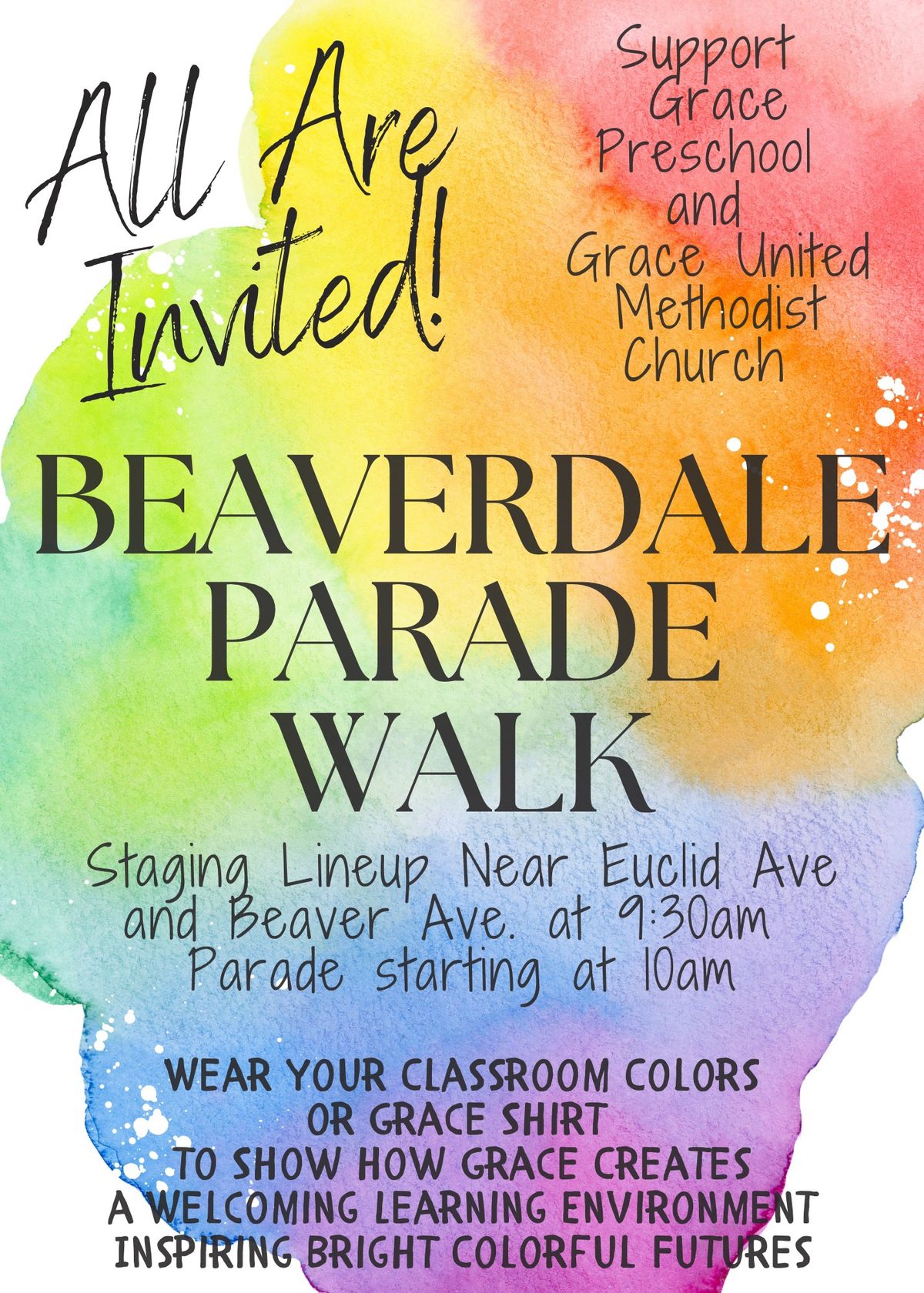 Beaverdale Parade Walk - Grace Preschool and GUMC