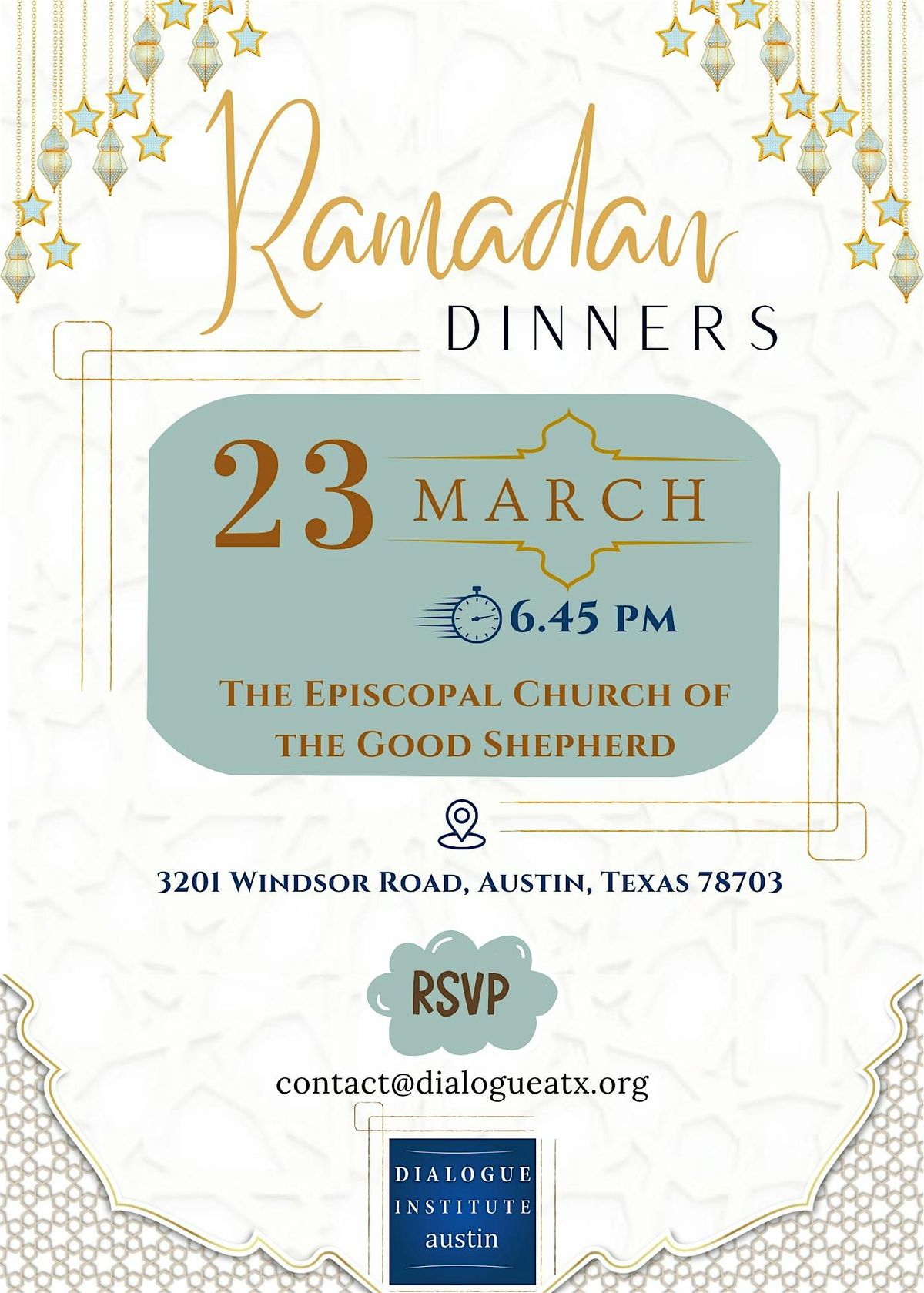 Ramadan Iftar Dinner @The Episcopal Church of the Good Shepherd