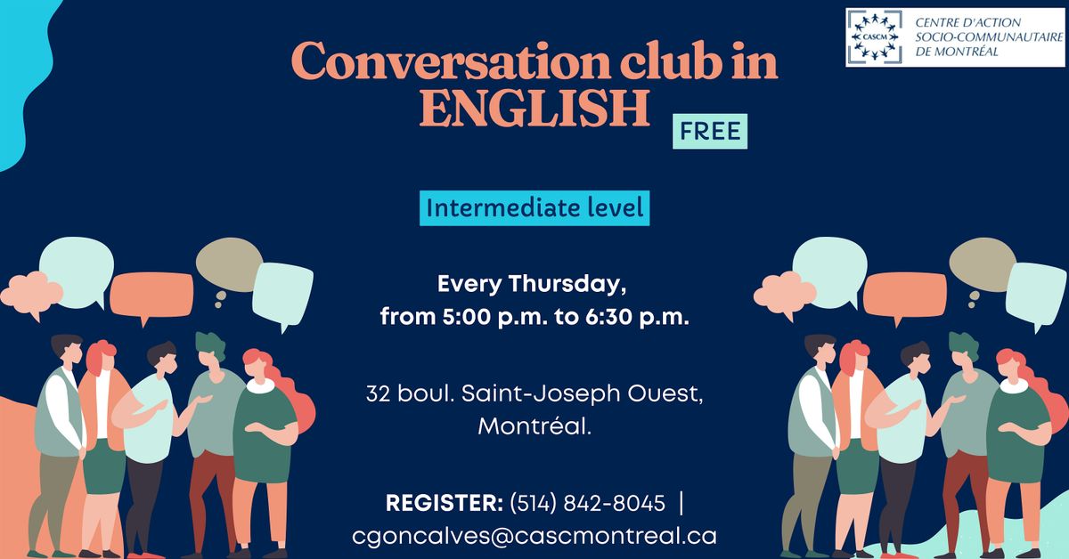 Conversation club in ENGLISH - free