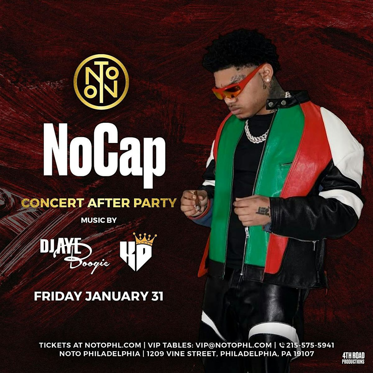 NoCap @ Noto Philly January 31 - Concert After Party