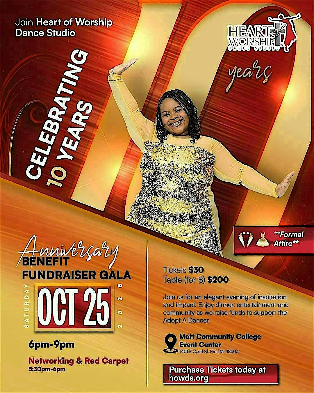 10th Year Anniversary Benefit Fundraiser Gala: Dancing Through The Decade
