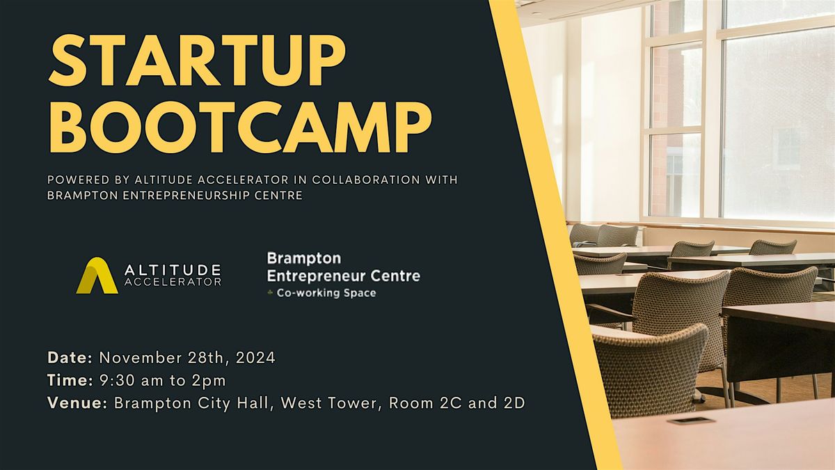 Startup Bootcamp - Powered by Altitude Accelerator & BEC