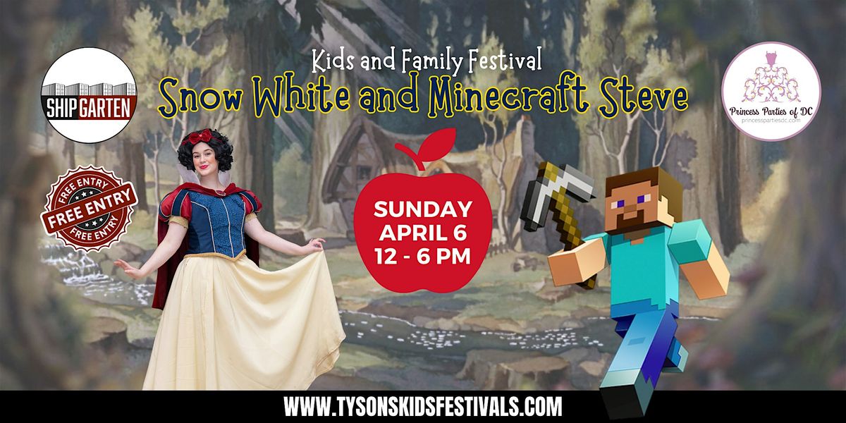 Snow White and Minecraft Steve Host Kids and Family Festival