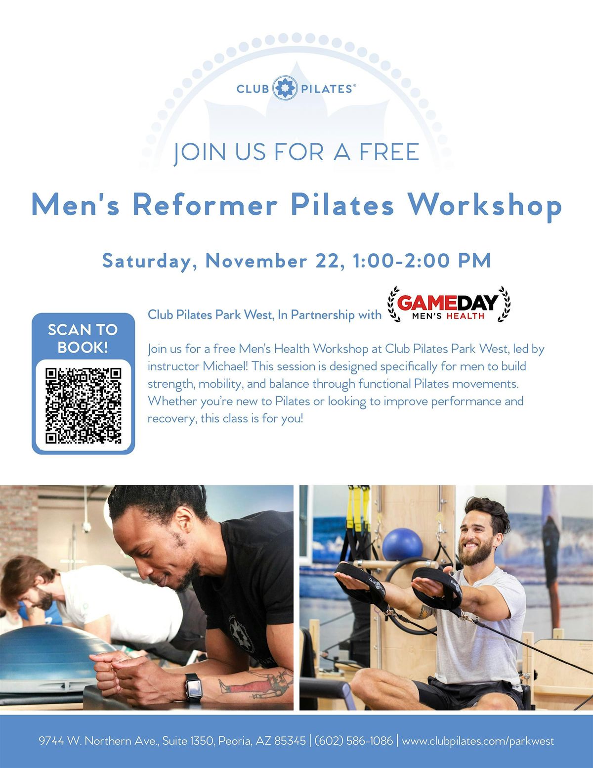 Pilates for Men - FREE Men's Workshop at Club Pilates Park West