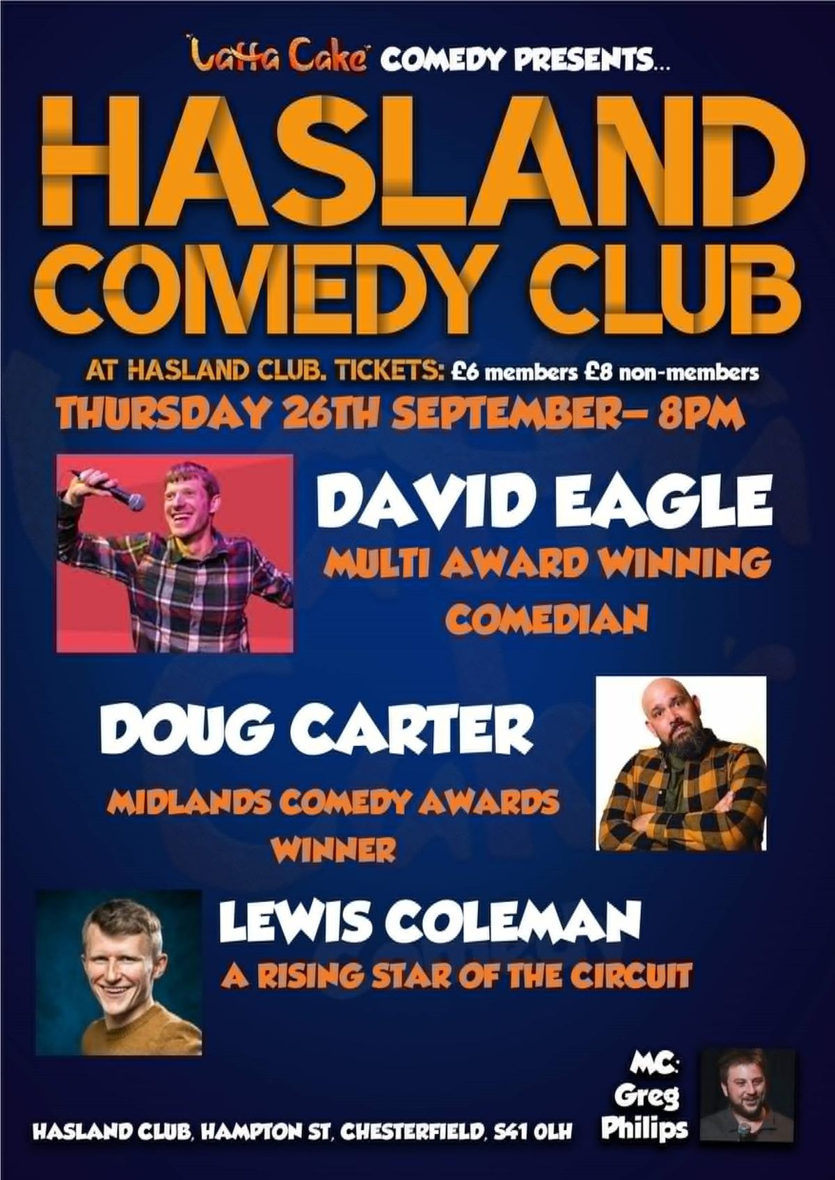 Laffa Cake Hasland Comedy Club