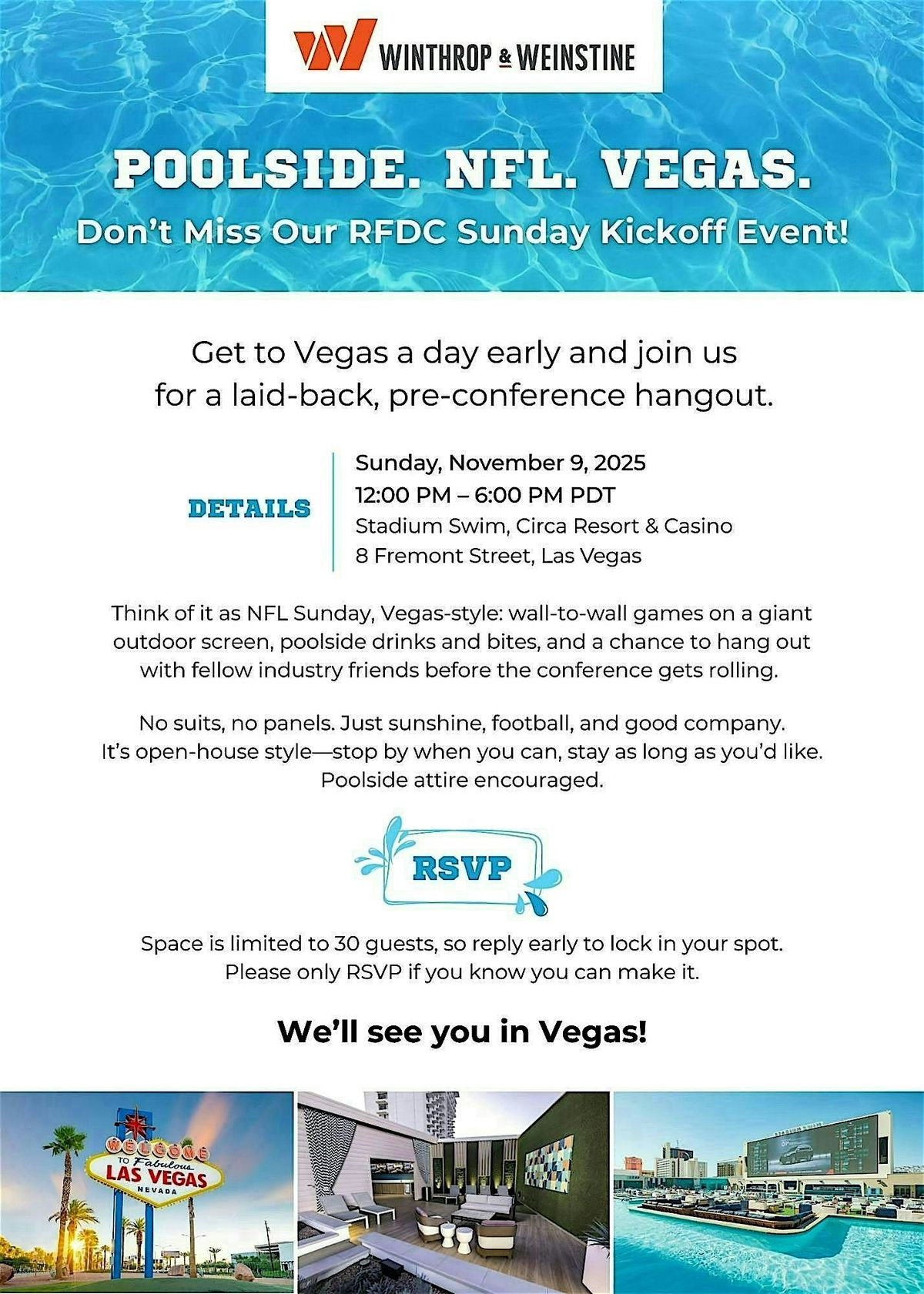 Winthrop & Weinstine invites you to our RFDC Sunday Kickoff Event!