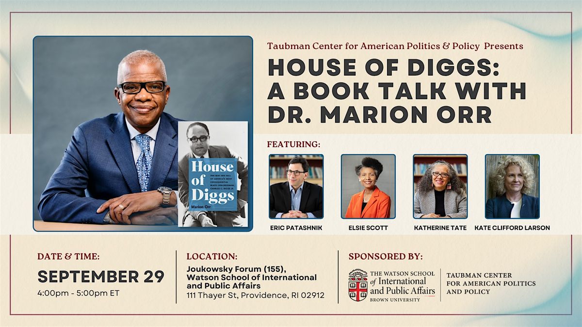 House of Diggs: A Book Talk with Dr. Marion Orr