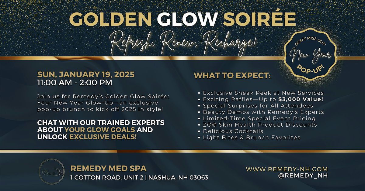 Golden Glow Soir\u00e9e- Refresh, Renew, Recharge