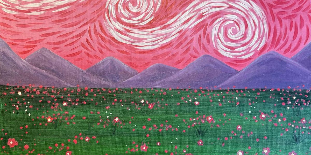 Starry Flower Fields - Paint and Sip by Classpop!\u2122