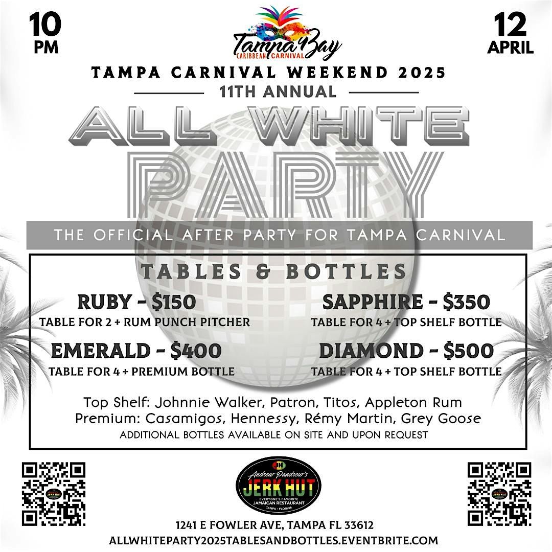 All White Party 2025 - Tables & Bottles