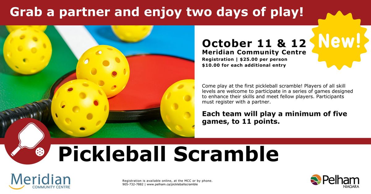 Pickleball Scramble at the Meridian Community Centre