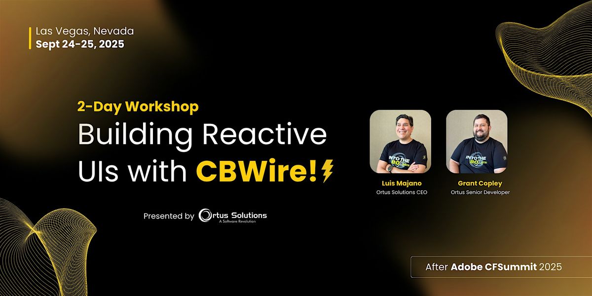 Workshop - Building Reactive UIs with CBWire!