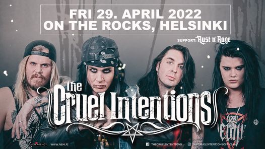 The Cruel Intentions (NOR) + Support: Rust n Rage, 29.4.22, Hki