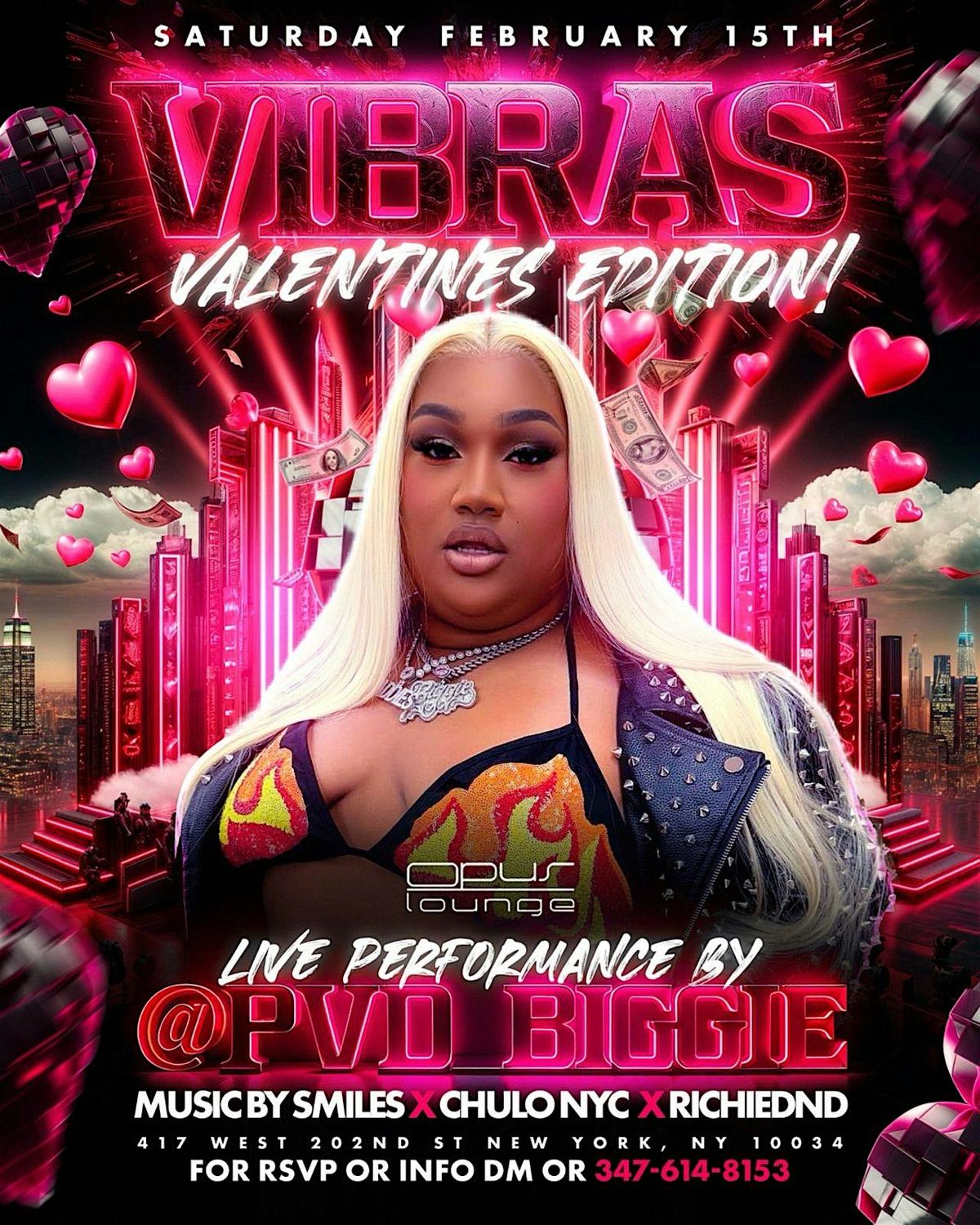 FEB 15 LA BIGGIE LIVE VALENTINE EDITION @ OPUS LOUNGE