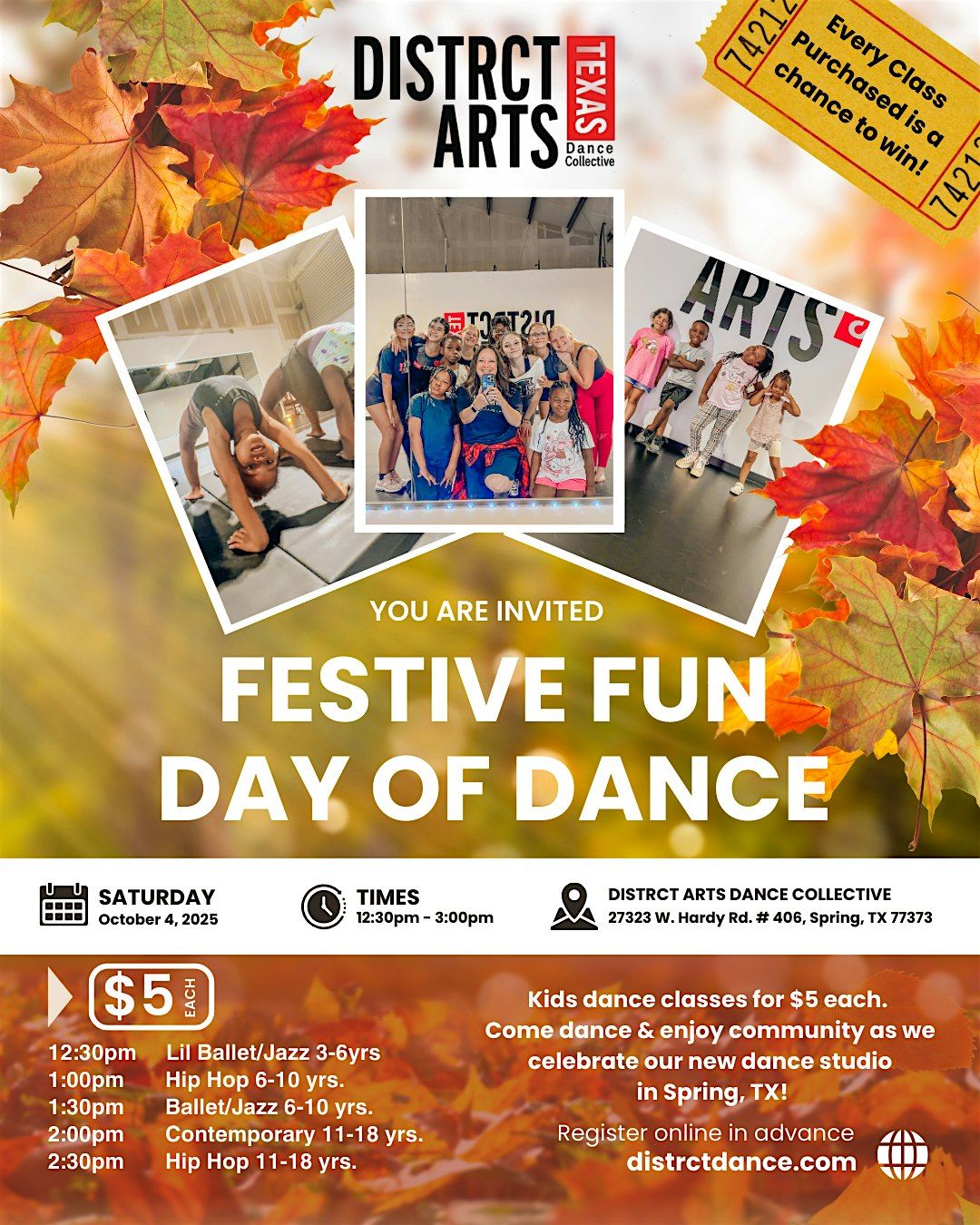 DISTRCT ARTS Dance Studio Festival Fun Day of Dance