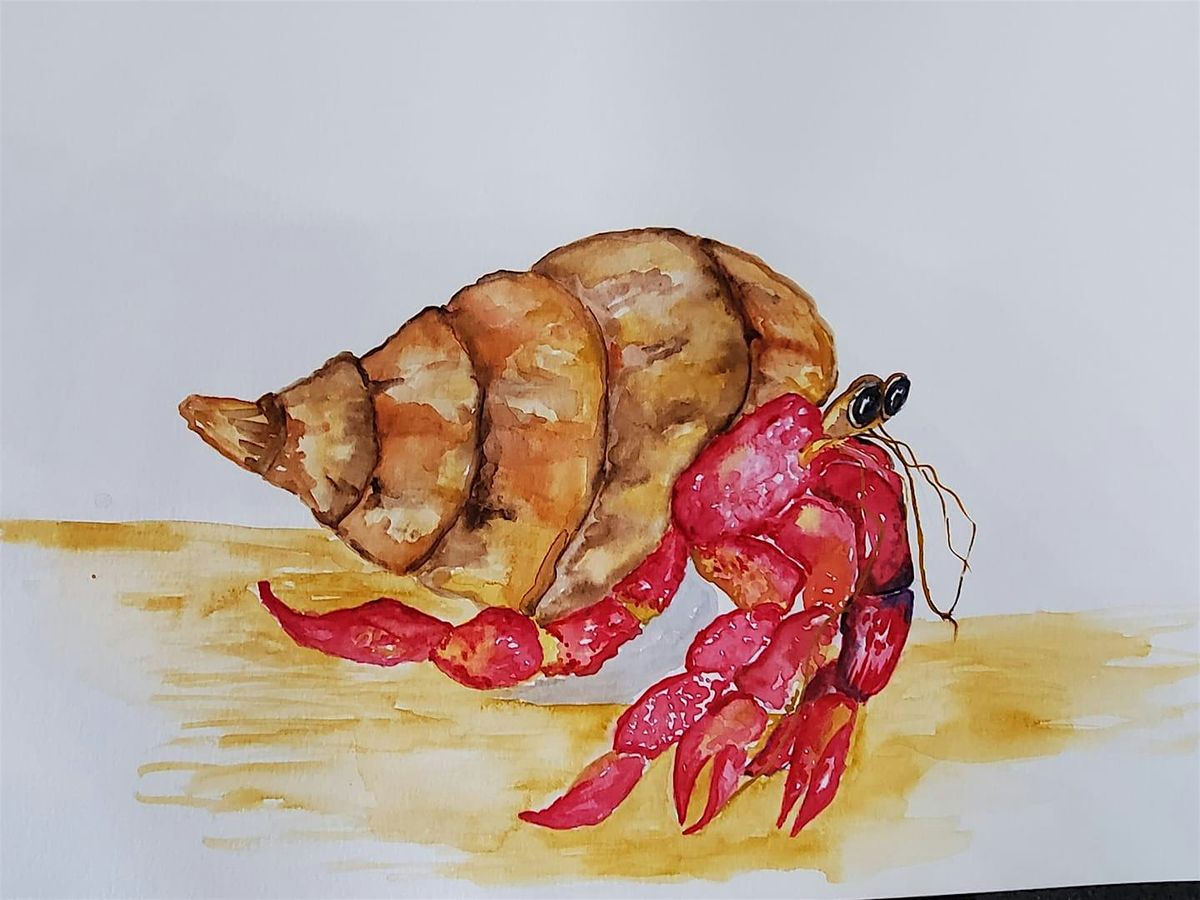 Hermit Crab Watercolor Painting Class