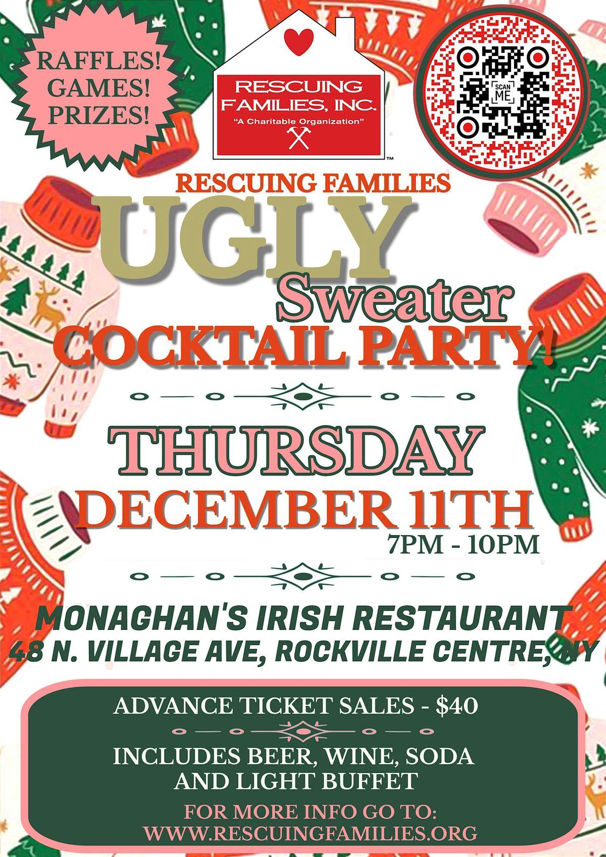 Rescuing Families Ugly Sweater Cocktail Party