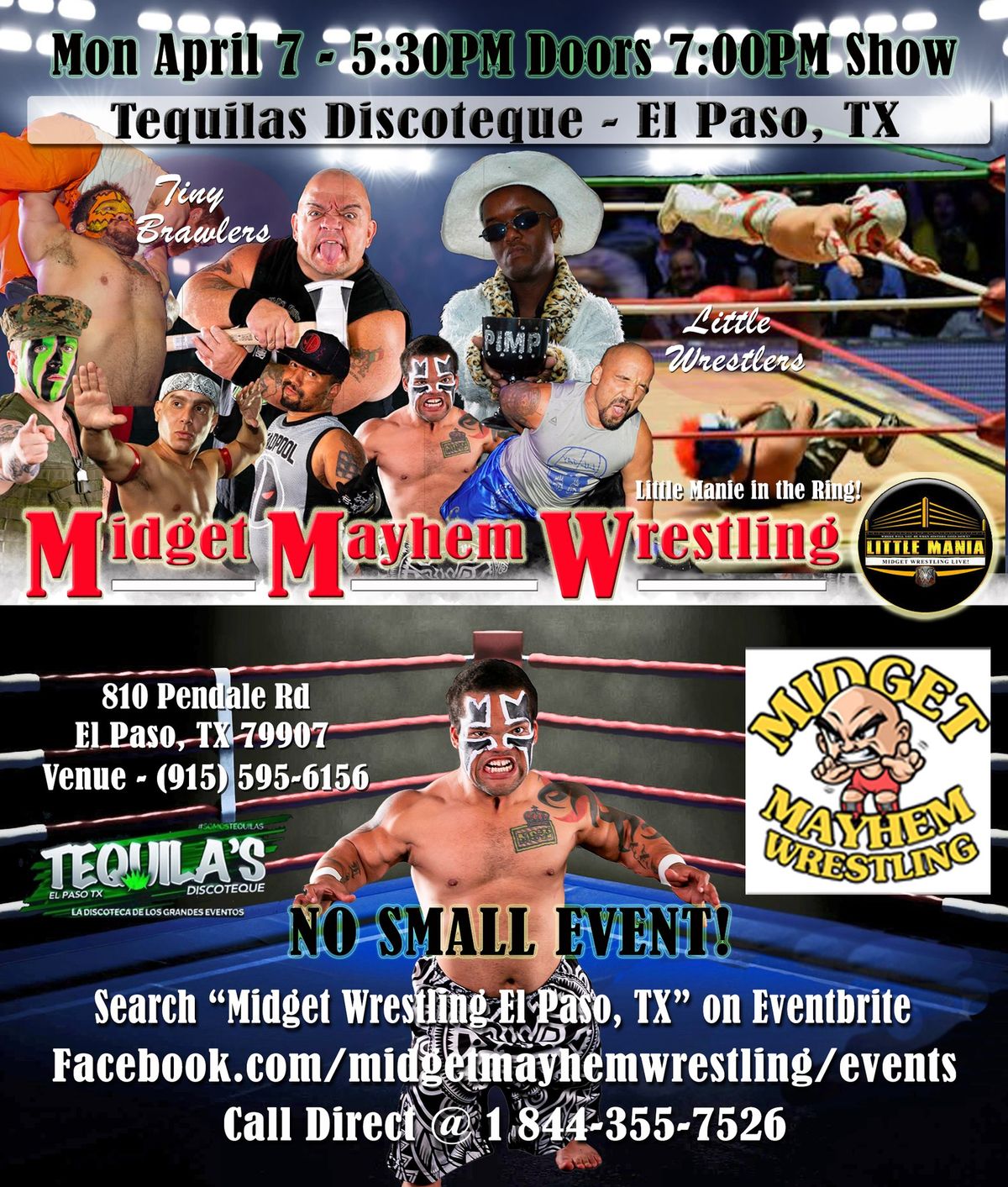 Midget Mayhem Micro-Wrestling Event - El Paso TX 12+