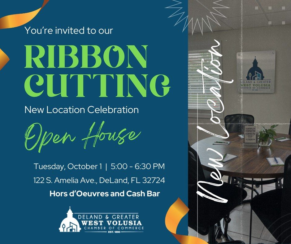 Ribbon Cutting | New Location of the DeLand & Greater West Volusia Chamber of Commerce