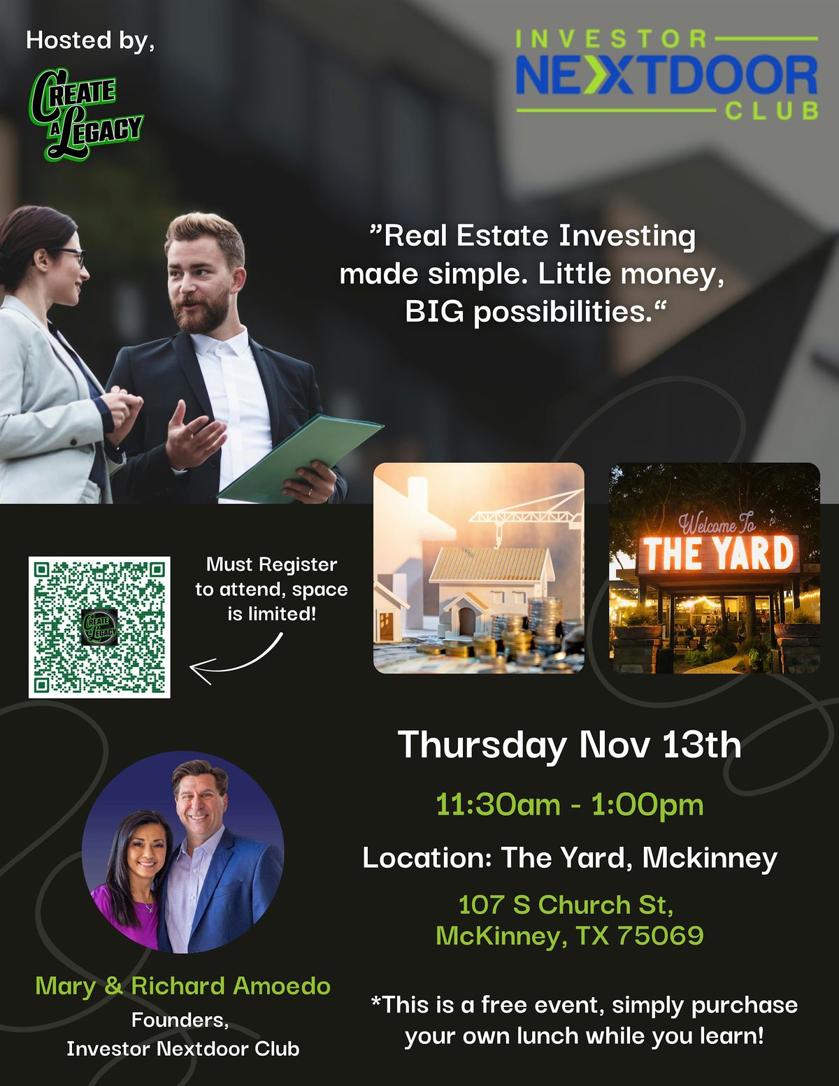 Lunch & Learn: Start Investing in Real Estate (even with little money)!