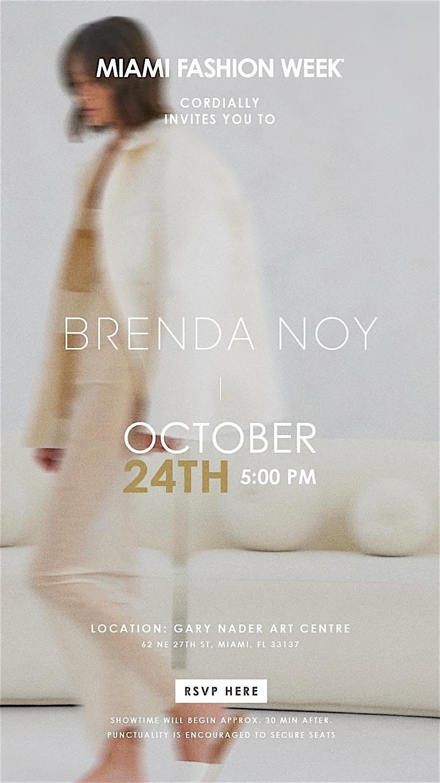 "Brenda Noy" at MIAFW  '25 Edition - Oct 24 @ 5:00 PM