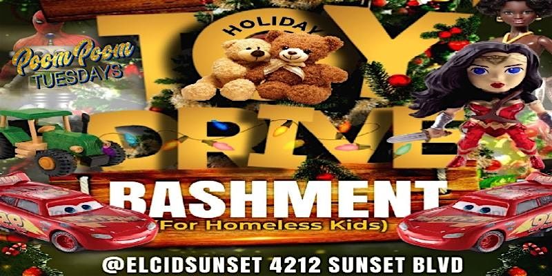 PooM pOOm TUESDAY HOLIDAY TOY DRIVE FOR ABUSED KIDS