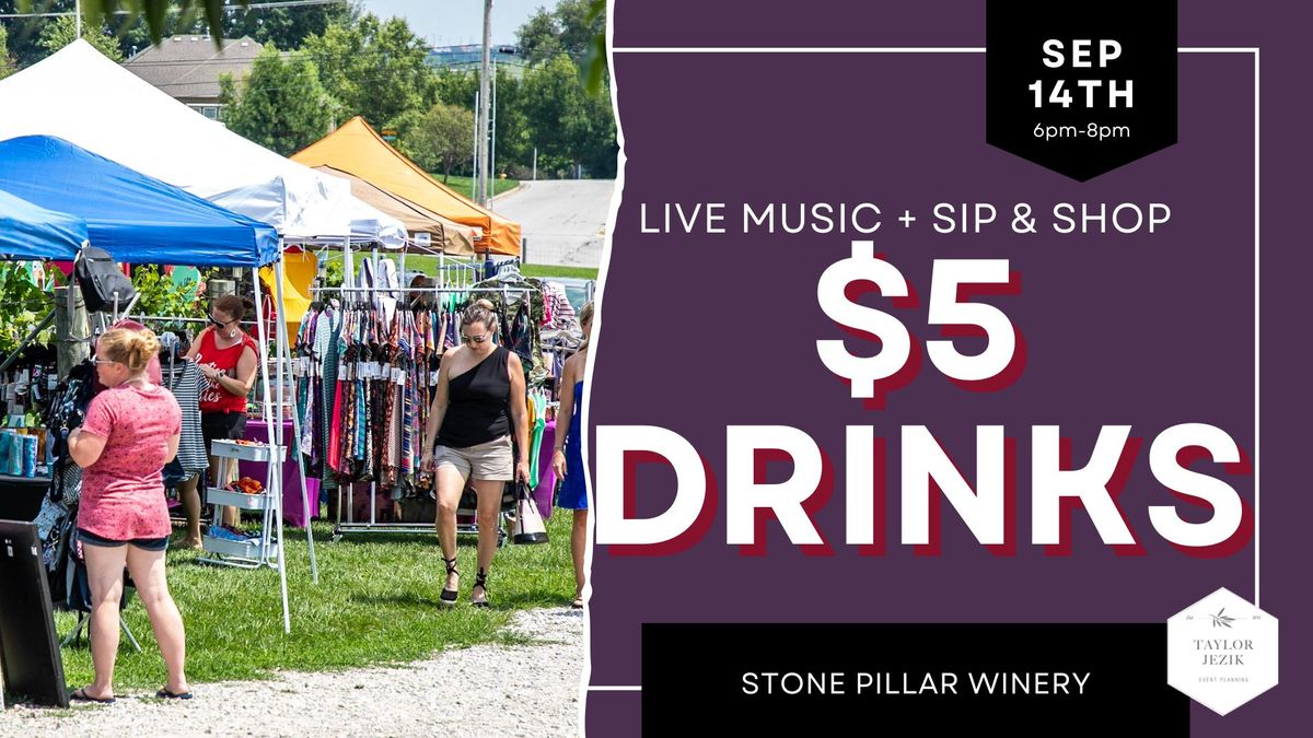 $5 Drinks at Stone Pillar Winery