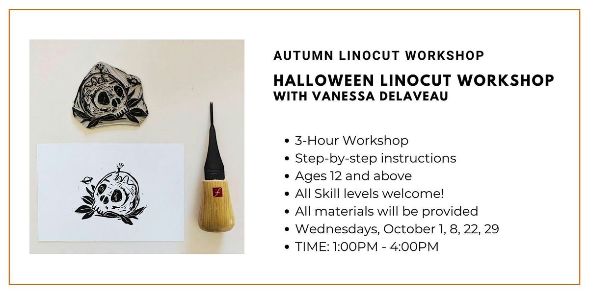 Halloween Linocut Workshop with Vanessa Delaveau