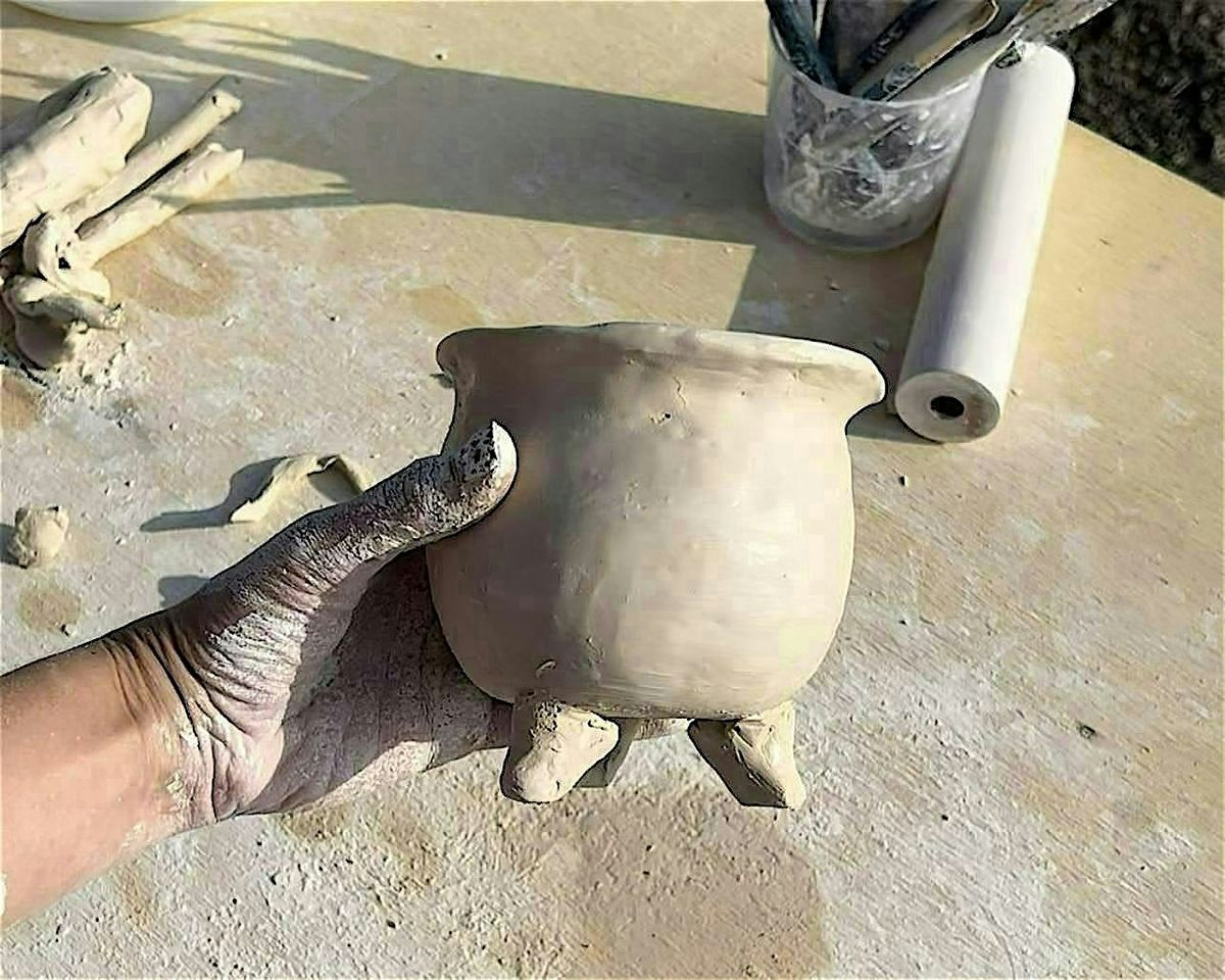 Witchy Cauldron Mug Ceramic Class - Beginner Friendly Pottery Workshop