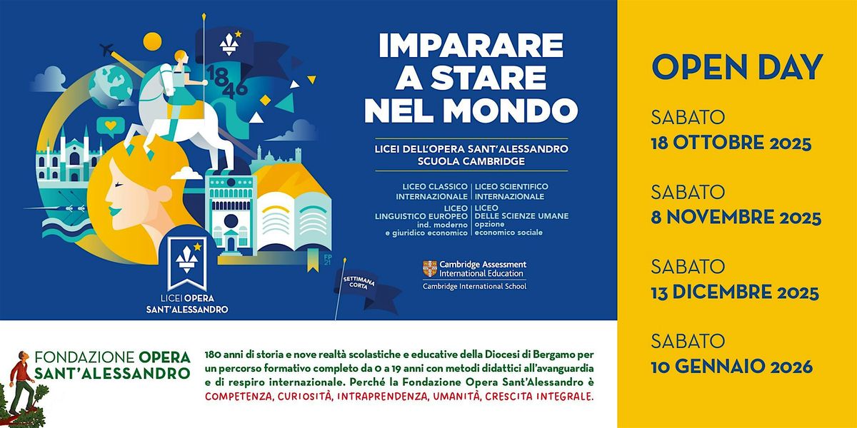 Licei Opera Sant'Alessandro \/ Open Day 2025 - 2026